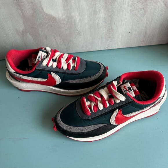 Nike LD Waffle Sacai Undercover Sneaker Midnight Spruce University Red Size 6 main image 12